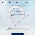 4" Deck Plate, Round, White - FO296 - Five Oceans