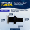 3/4" Thru-Hull Fitting, Black Nylon & Stainless Steel Head – FO2995 - Five Oceans