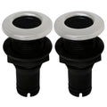 1" Thru-Hull Fitting, Black Nylon & Stainless Steel Head, 2-Pack – FO2996-M2 - Five Oceans