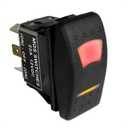 6-Pin (On)-Off-(On) Momentary LED Rocker Switch, DPDT, 25A/12V DC - 15A/24V DC - FO3015 - Five Oceans