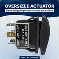 6-Pin (On)-Off-(On) Momentary LED Rocker Switch, DPDT, 25A/12V DC - 15A/24V DC - FO3015 - Five Oceans
