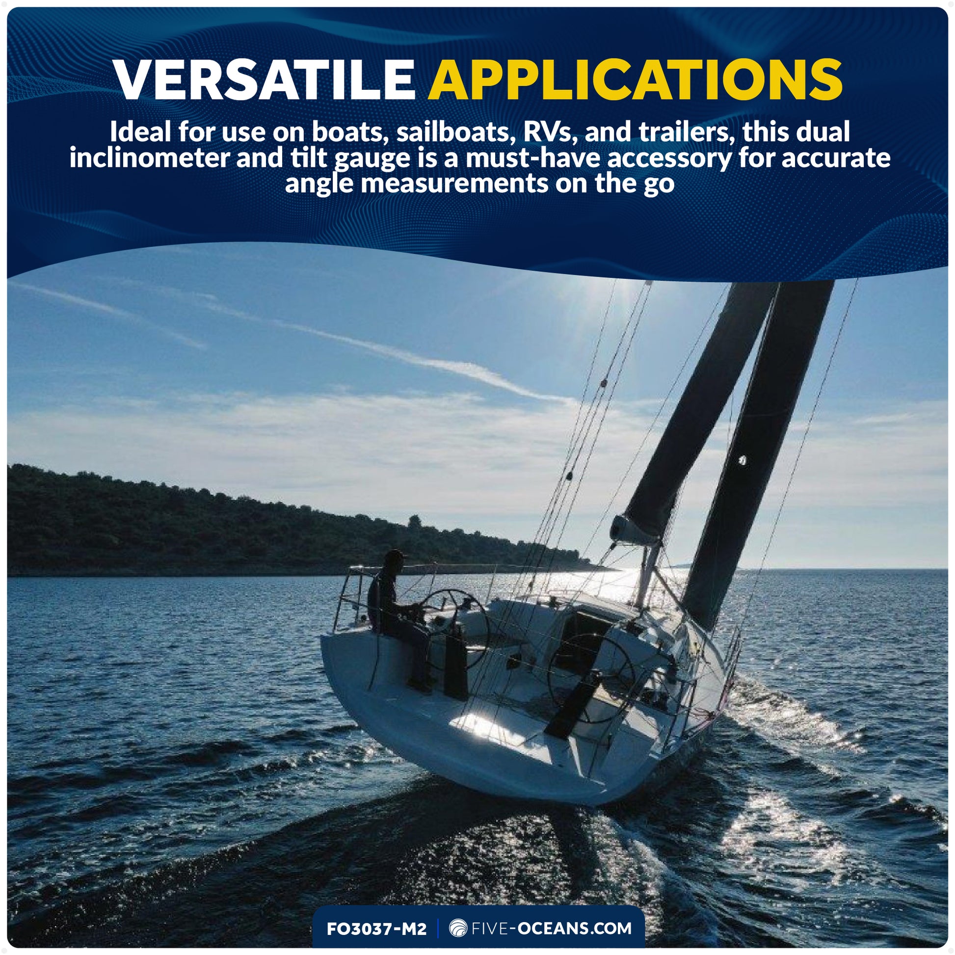 6 & 45 Degree Double Reading Clinometer, 2-Pack - FO3037-M2 - Five Oceans