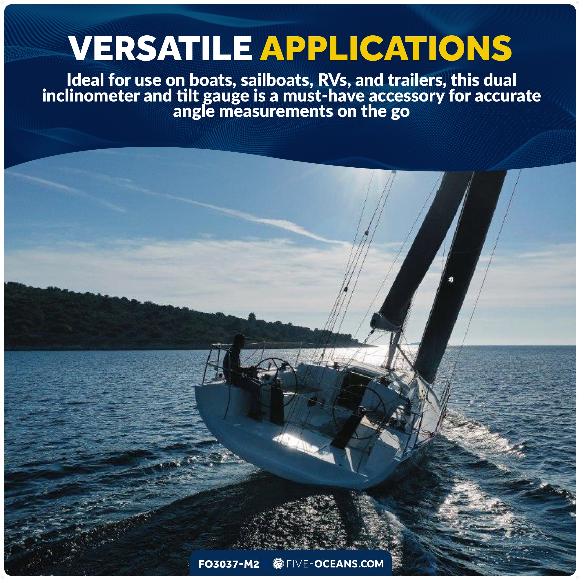 6 & 45 Degree Double Reading Clinometer, 2-Pack - FO3037-M2 - Five Oceans