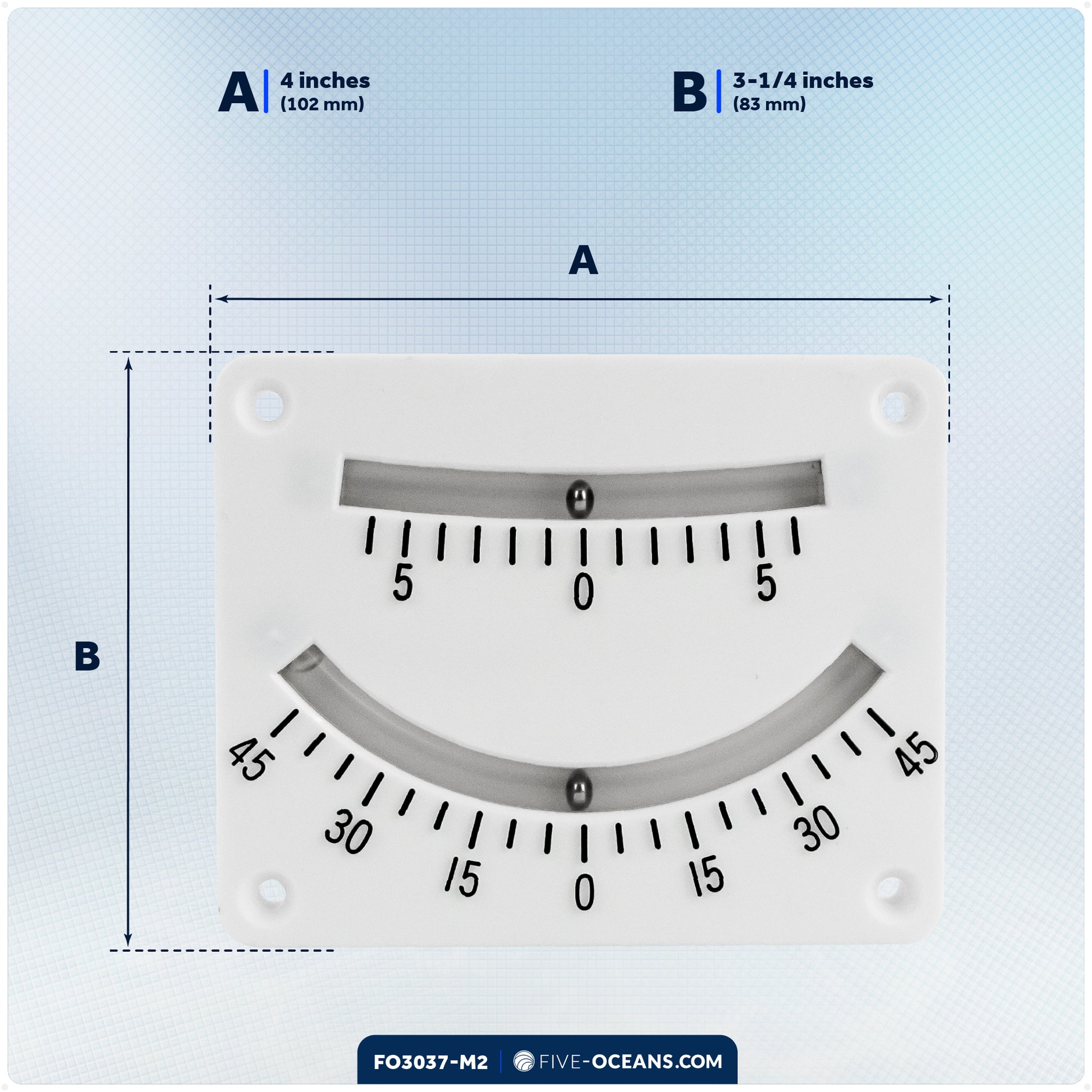 6 & 45 Degree Double Reading Clinometer, 2-Pack - FO3037-M2 - Five Oceans