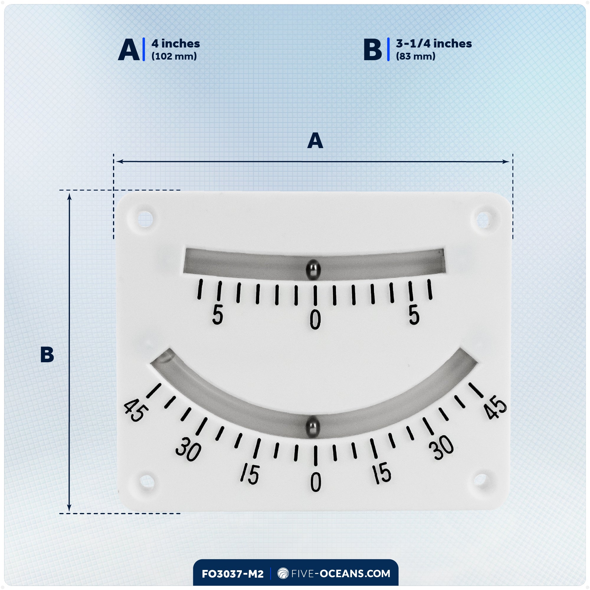 6 & 45 Degree Double Reading Clinometer, 2-Pack - FO3037-M2 - Five Oceans