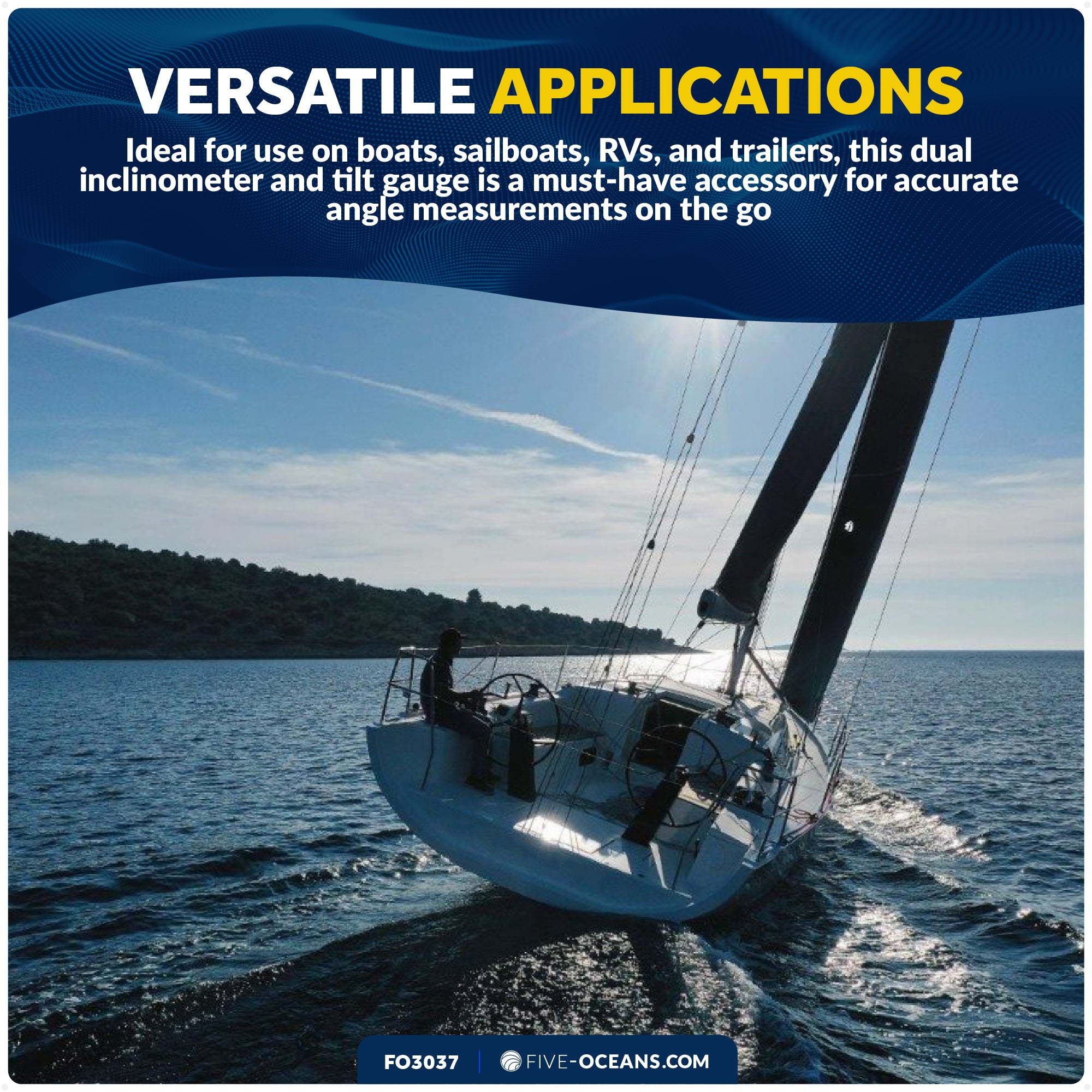 6 & 45 Degree Double Reading Clinometer - FO3037 - Five Oceans