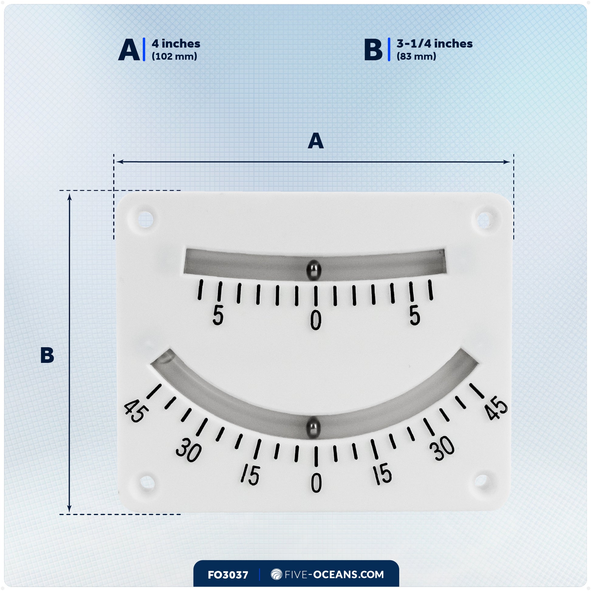 6 & 45 Degree Double Reading Clinometer - FO3037 - Five Oceans