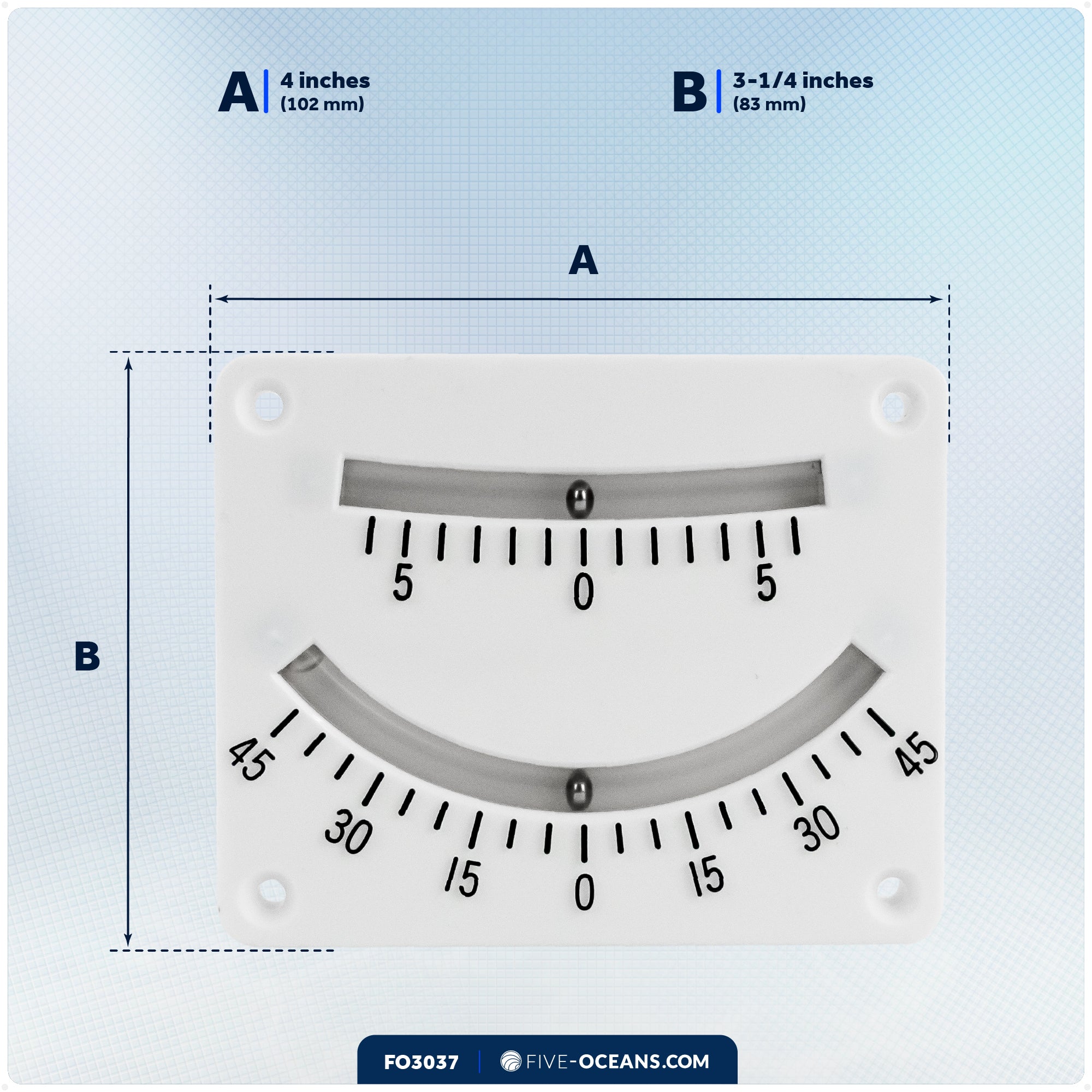 6 & 45 Degree Double Reading Clinometer - FO3037 - Five Oceans