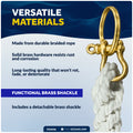 Rope Bell Pull for Hanging Nautical Ships Bell or Keychain - FO3038 - Five Oceans