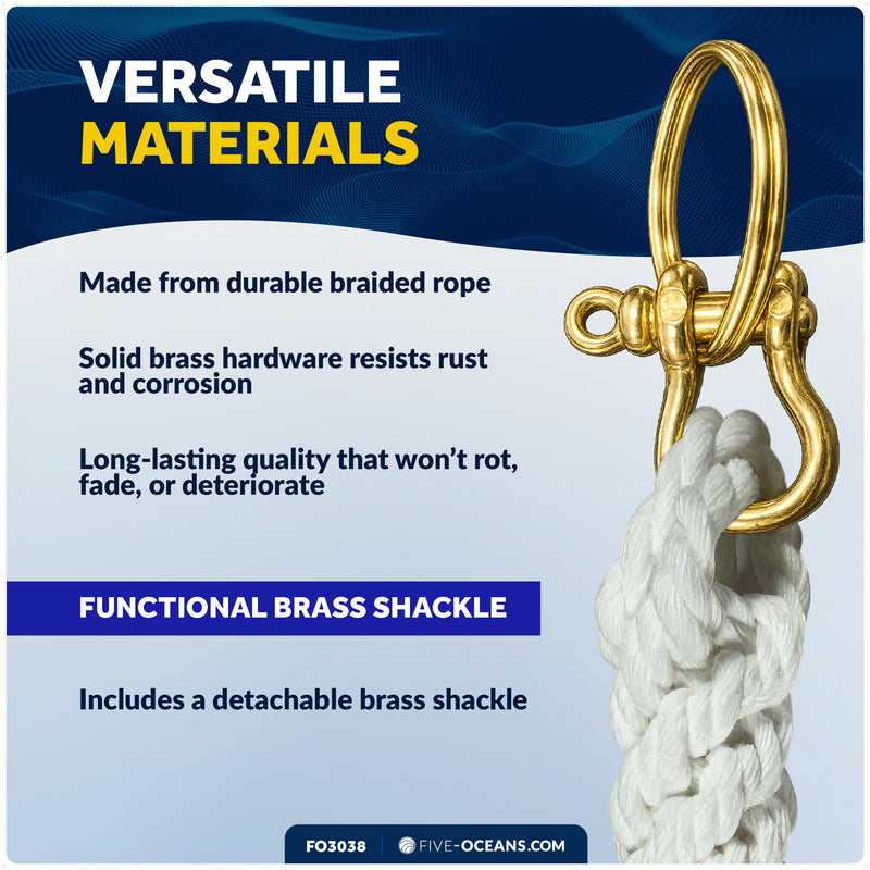 Rope Bell Pull for Hanging Nautical Ships Bell or Keychain - FO3038 - Five Oceans