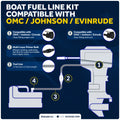 EPA 5/16" Fuel Line Assembly for OMC / Johnson / Evinrude Outboards - FO3100-C1 - Five Oceans
