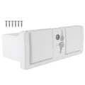 Glove Box with Drink Cup Holders, Lockable with 2 Keys, White - FO3105 - Five Oceans