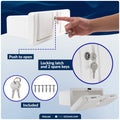 Glove Box with Drink Cup Holders, Lockable with 2 Keys, White - FO3105 - Five Oceans