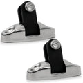 Bimini Top Universal Swivel Deck Hinge, AISI316 Stainless Steel & Black Nylon, 2-Pack - FO3113-M2 - Five Oceans