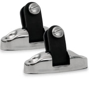 Bimini Top Hardware Universal Swivel Deck Hinge, AISI316 Stainless Stee and Black Nylon - 2-Pack - FO3113-M2 - Five Oceans