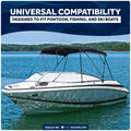 Bimini Top Universal Swivel Deck Hinge, AISI316 Stainless Steel & Black Nylon, 2-Pack - FO3113-M2 - Five Oceans