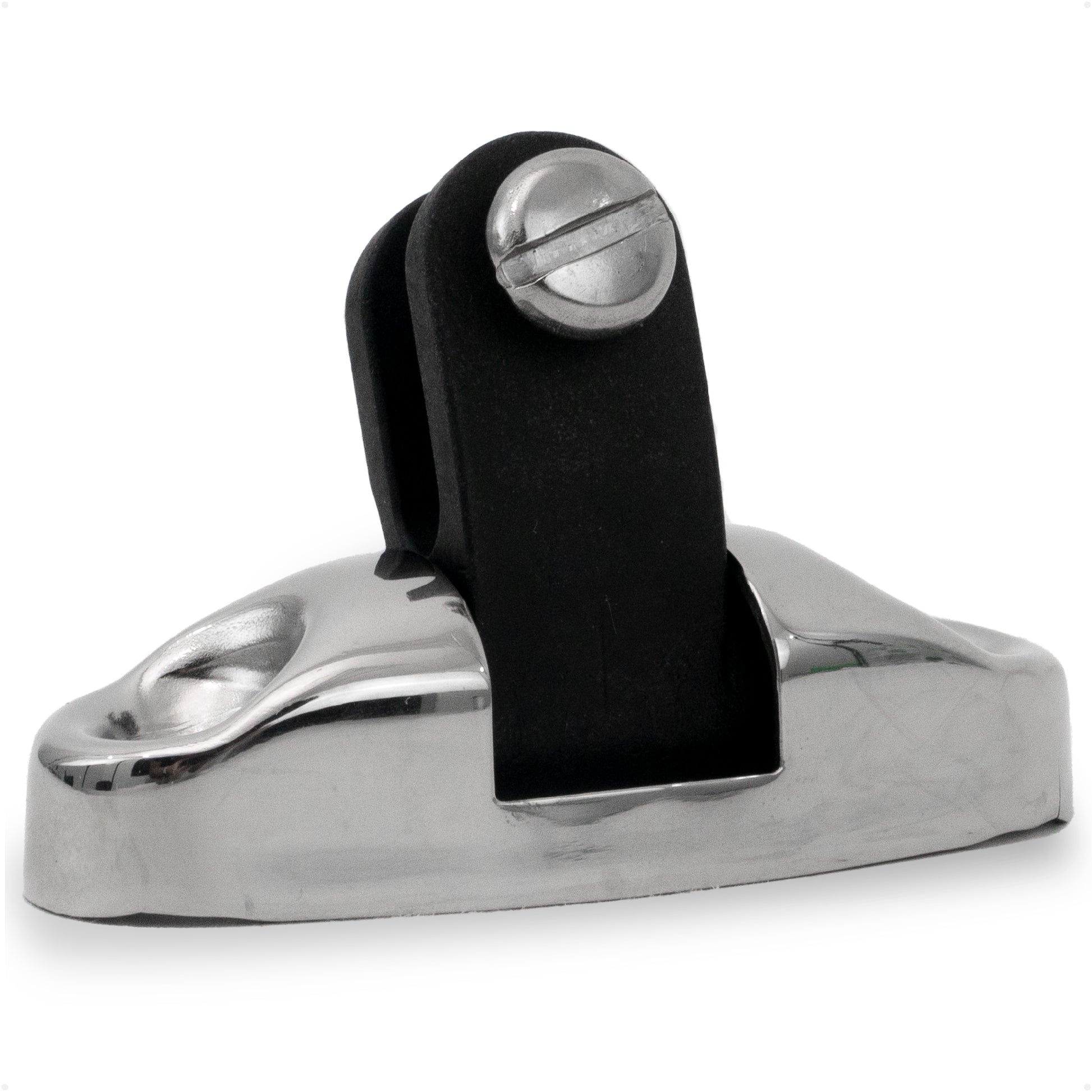 Bimini Top Universal Swivel Deck Hinge, AISI316 Stainless Steel & Black Nylon - FO3113 - Five Oceans
