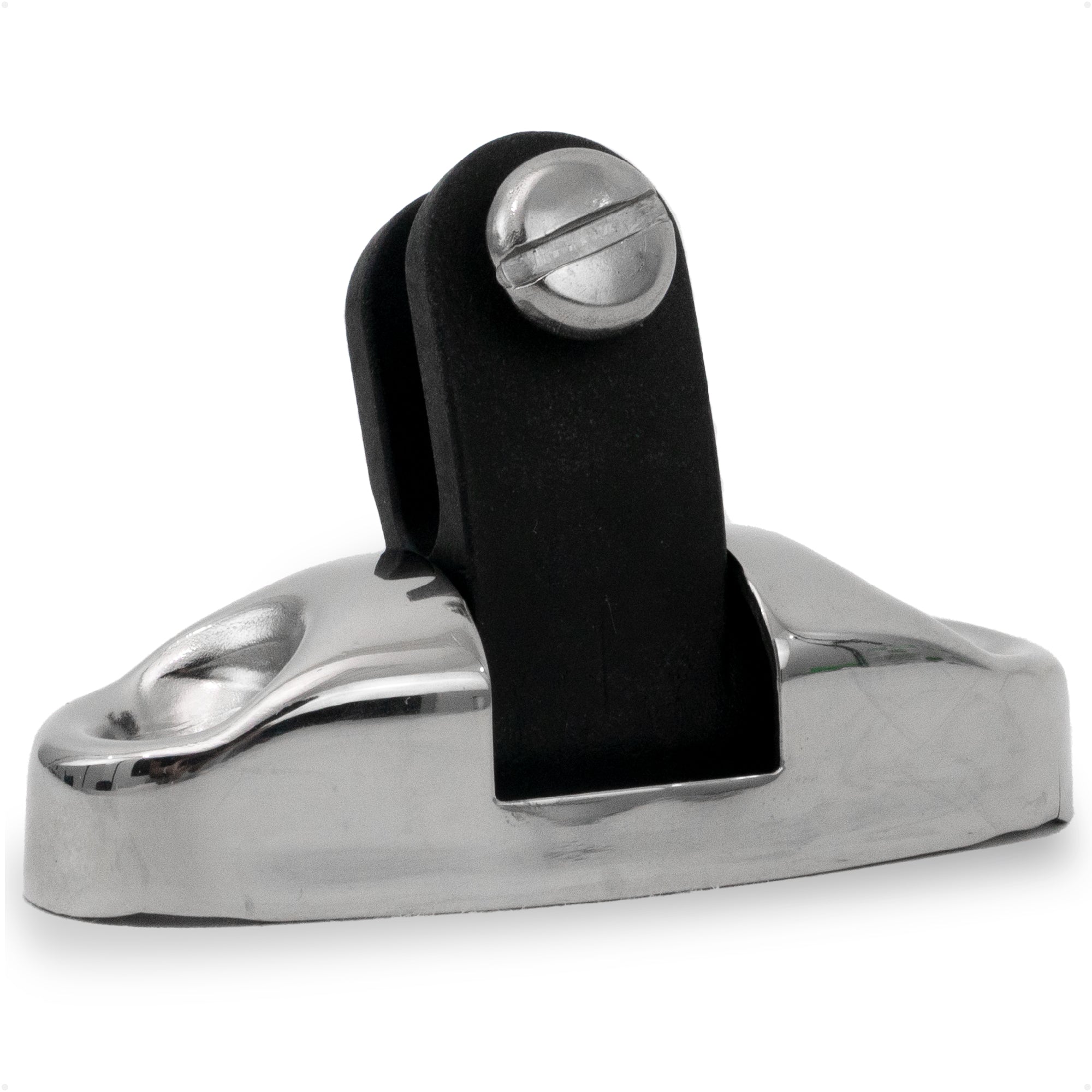 Bimini Top Universal Swivel Deck Hinge, AISI316 Stainless Steel & Black Nylon - FO3113 - Five Oceans
