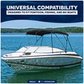 Bimini Top Universal Swivel Deck Hinge, AISI316 Stainless Steel & Black Nylon