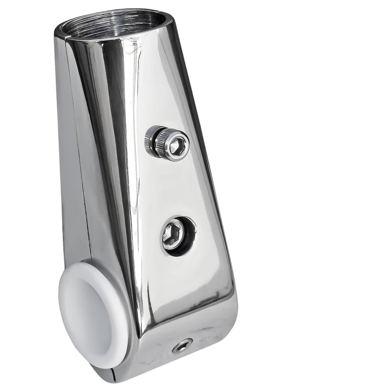 Rail Mount Boat Flag Pole Socket, Fits 1" Pole Diameter, AISI316 Stainless Steel - FO3126 - Five Oceans