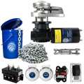 Vertical Windlass Kit 900W with 125' Galvanized Chain - FO3287-4489-M125-KIT - Five Oceans