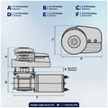 Vertical Windlass Kit 900W with 125' Galvanized Chain - FO3287-4489-M125-KIT - Five Oceans