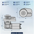 Vertical Windlass Kit 900W, 12V with Anchor Rode & Swivel - FO3287-C1 - Five Oceans