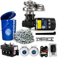 Pacific 1000 Series Vertical Windlass Kit, 12V DC, with 5/16' Galvanized Steel Chain