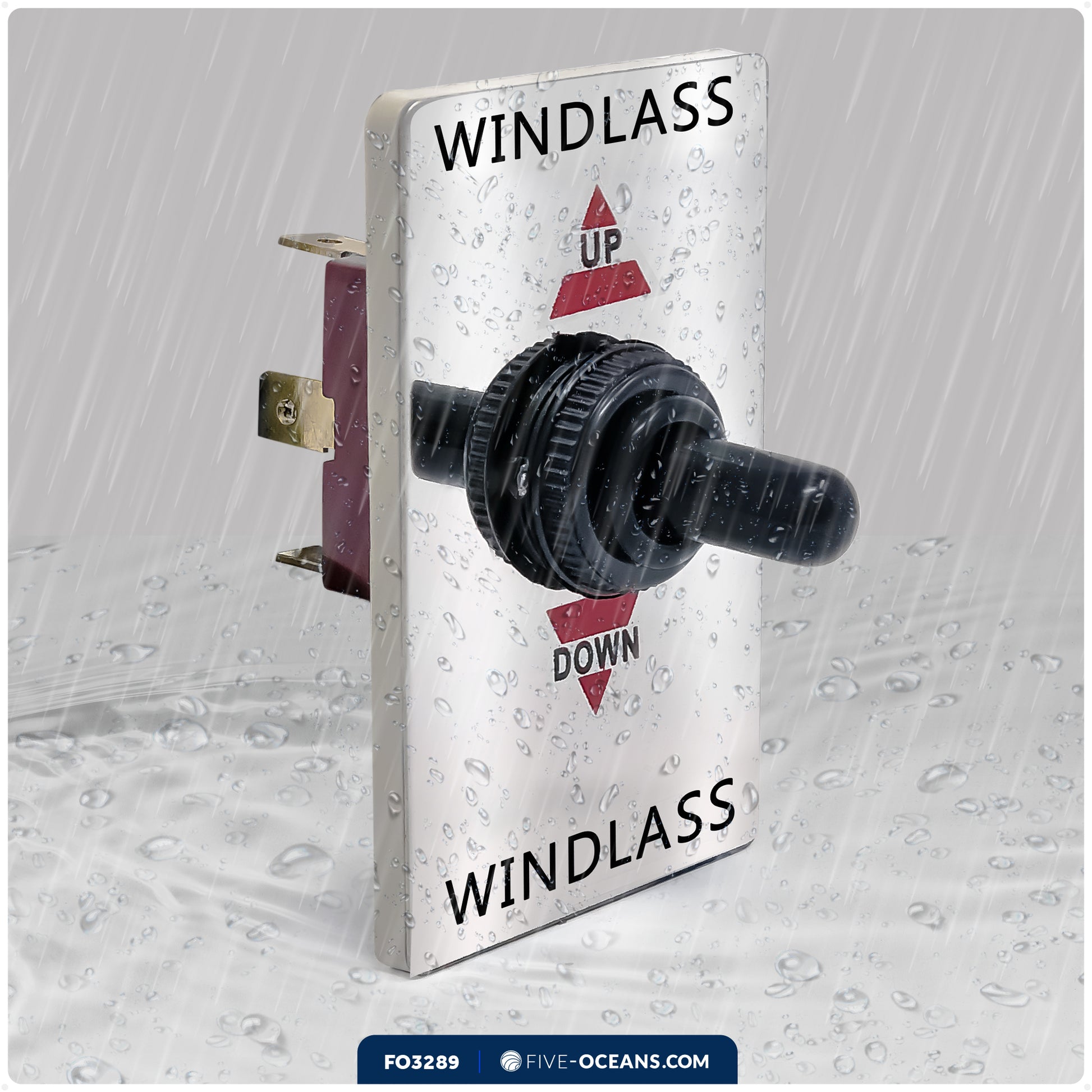Up/Down Windlass Toggle Switch, 12V, SPDT 3-Terminal - FO3289 - Five Oceans