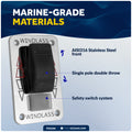 Up/Down Windlass Rocker Switch, 12V, SPDT 3-Terminal - FO3290 - Five Oceans