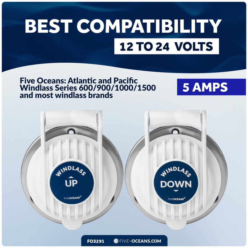 Up/Down Windlass Foot Switch, 5A, 12V-24V - FO3291 - Five Oceans