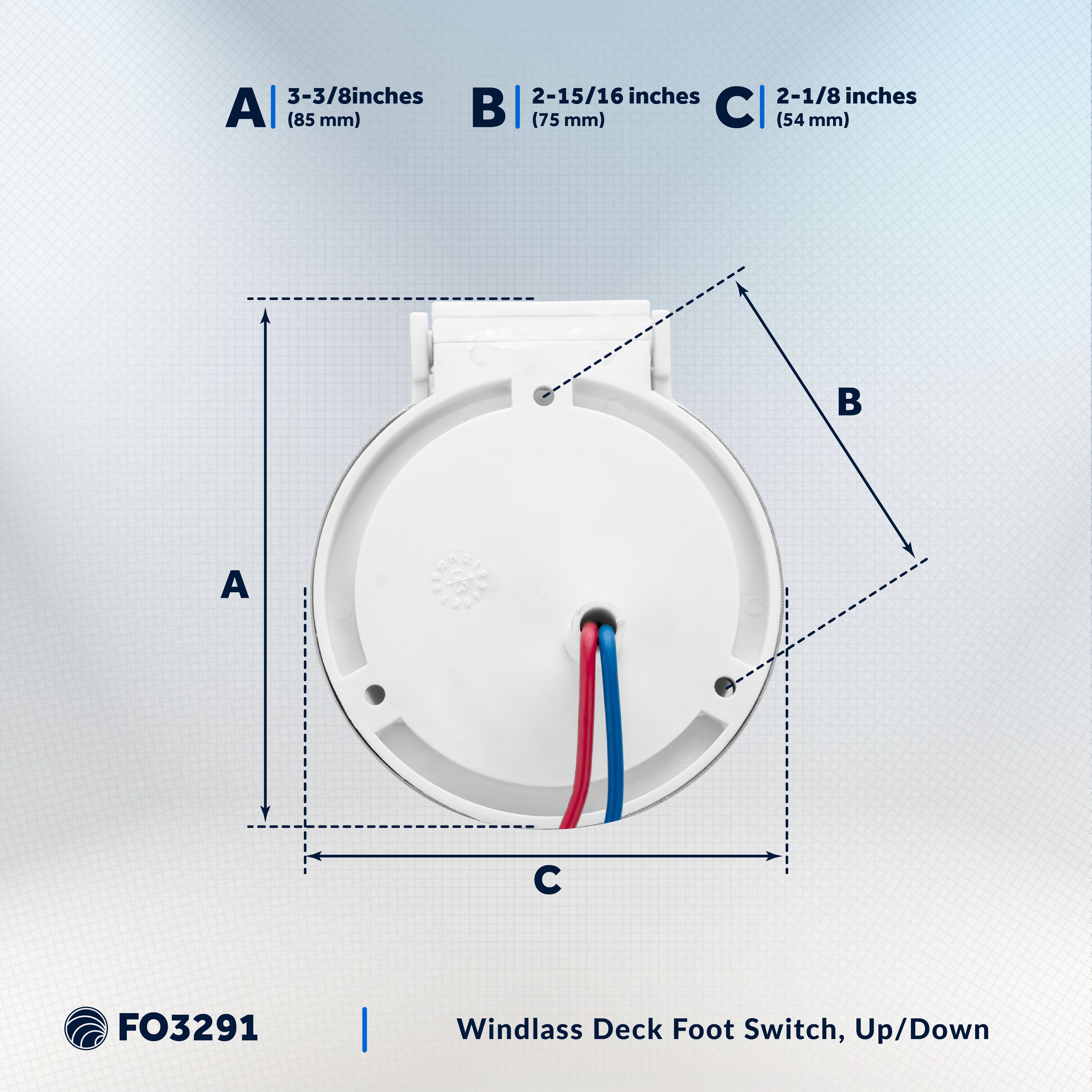 Windlass Deck Foot Switch, Up/Down Single Direction Switches - FO3291