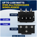 Windlass Solenoid for 2-Wire Motor, 12V, Up To 1500W - FO3292 - Five Oceans
