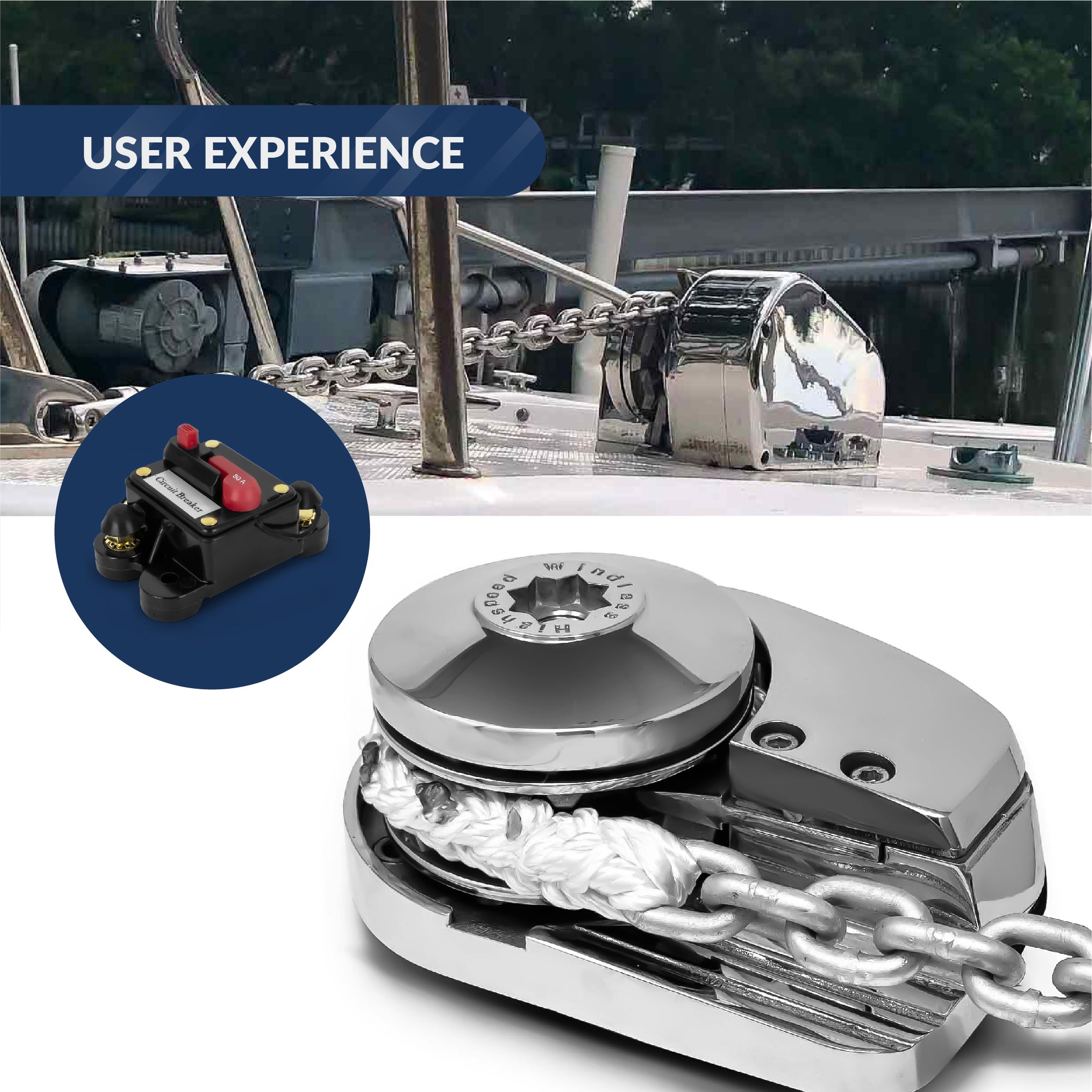 Windlass Circuit Breaker - 80 Amps, 12V - FO3294