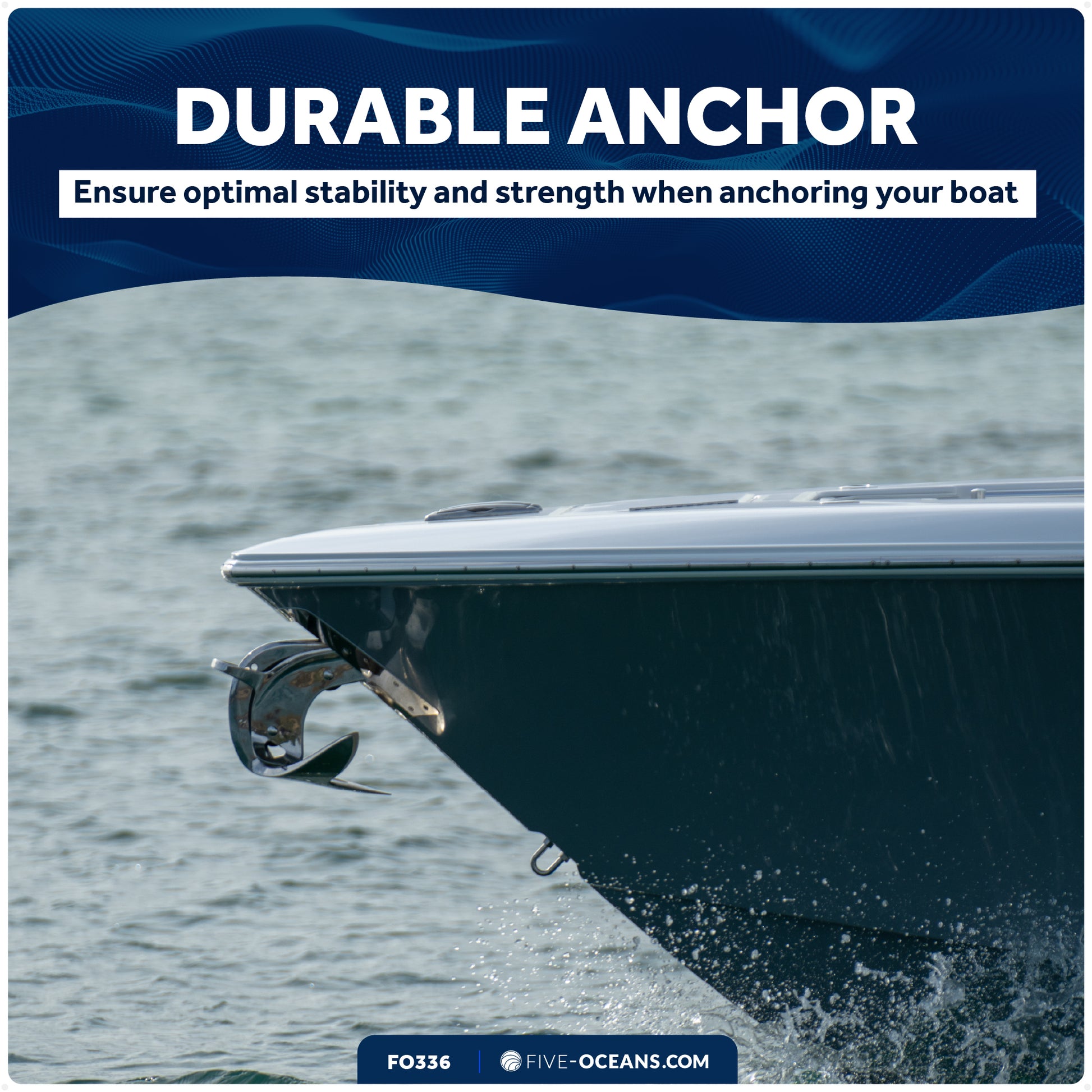 Bruce Style Claw Anchor, 16.5 Lb, Stainless Steel - FO336 - Five Oceans