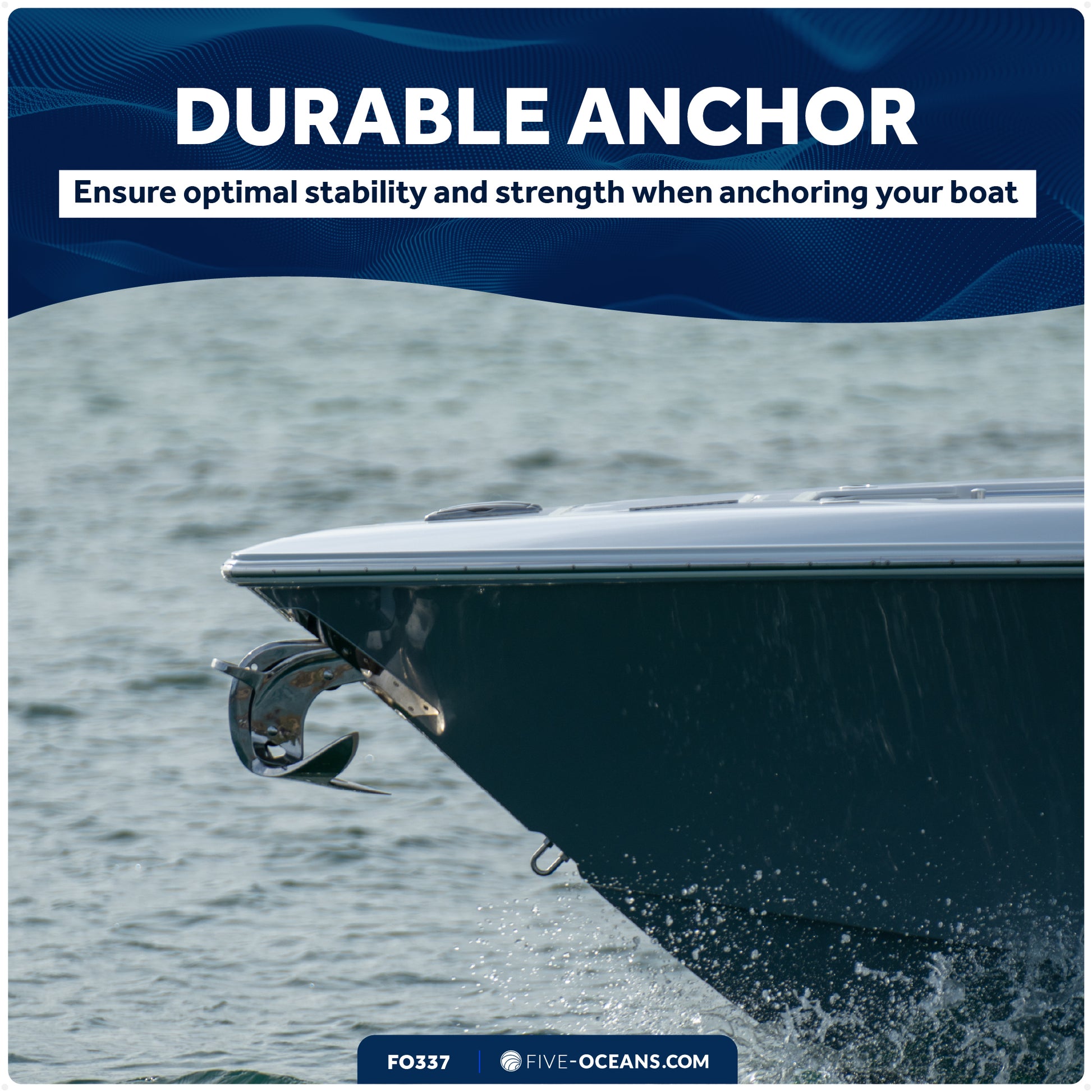 22 Lb. Bruce Claw Anchor, AISI316 Stainless Steel – FO337 - Five Oceans