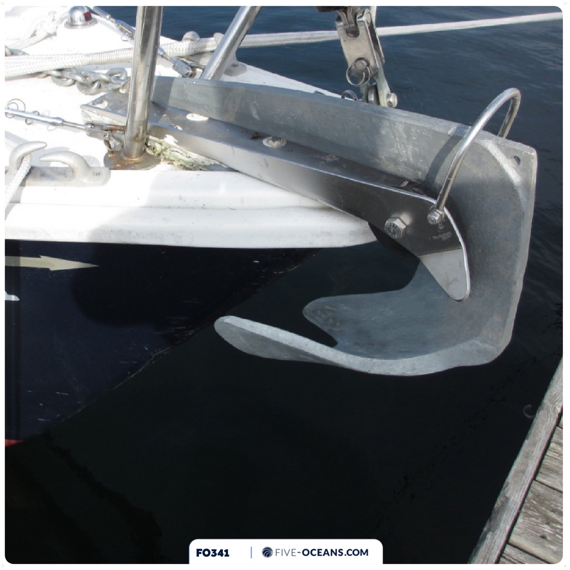 Bruce Style Claw Anchor, 22 Lb, Hot Dipped Galvanized Steel - FO341 - Five Oceans
