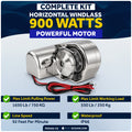 Windlass Kit - Atlantic 900 Series Horizontal, 900W, 12V, with Anchor Rode Stainless Steel Chain & Swivel