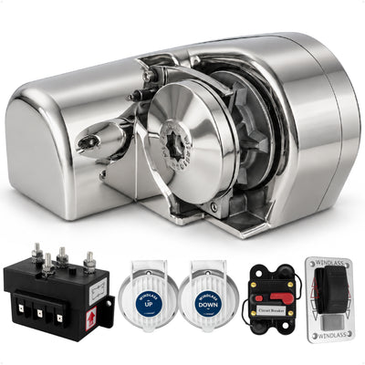 Atlantic Series Horizontal Windlass Kit, 12V DC
