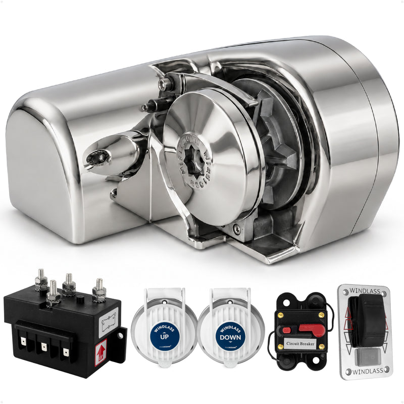 Atlantic Series Horizontal Windlass Kit, 12V DC