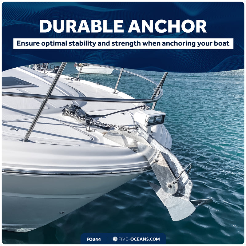 15.5 Lb. CQR Style Plow Anchor, AISI316 Stainless Steel