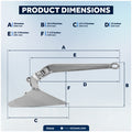 15.5 Lb. CQR Style Plow Anchor, AISI316 Stainless Steel