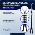 Adjustable Transom Saver & 3" Trailer Bow Roller Kit - FO3465-2457-KIT - Five Oceans