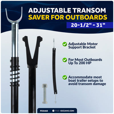 Adjustable Transom Saver for Outboards Up to 200 HP - FO3465 - Five Oceans