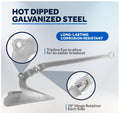 CQR Plow Anchor,  Marine-Grade Galvanized Steel - Five Oceans