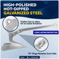 15.5 Lb. CQR Style Plow Anchor, Hot-Dipped Galvanized Steel