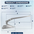 15.5 Lb. CQR Style Plow Anchor, Hot-Dipped Galvanized Steel