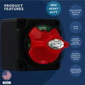 Dual Battery Disconnect Switch Off-1-2-Both, 250 Amp, 12-24 Volts - FO3511 - Five Oceans