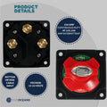Dual Battery Disconnect Switch Off-1-2-Both, 250 Amp, 12-24 Volts - FO3511 - Five Oceans