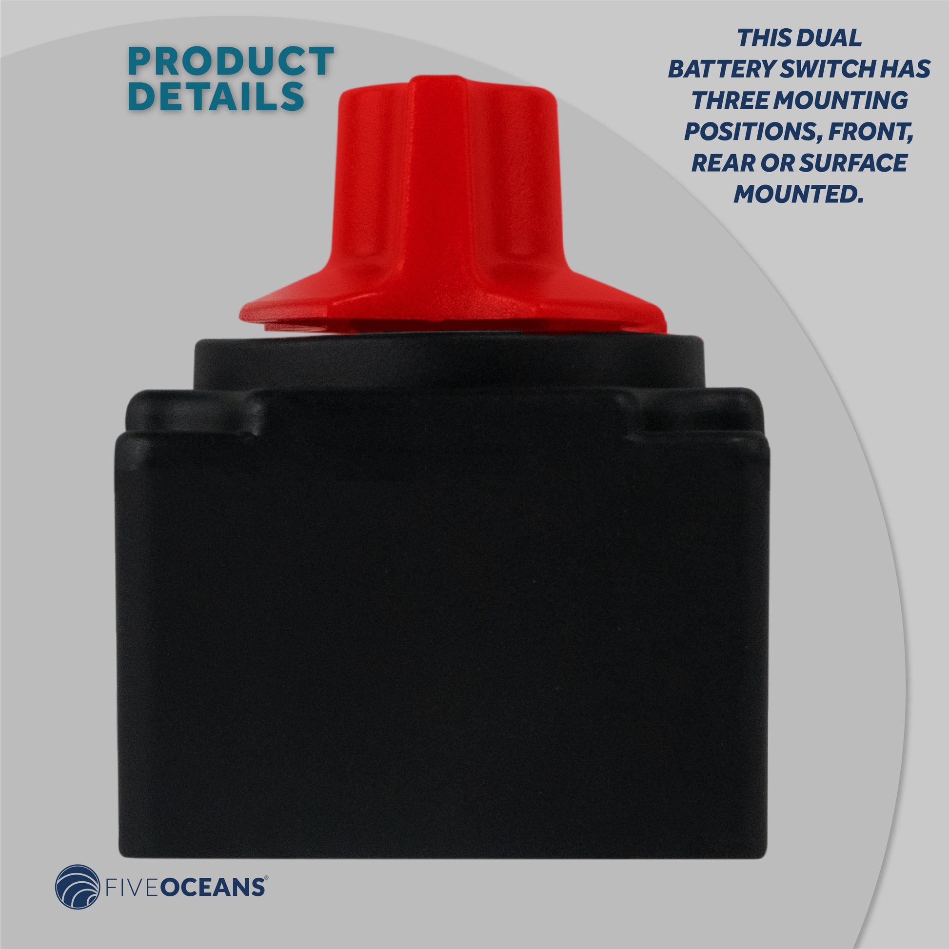 Dual Battery Disconnect Switch Off-1-2-Both, 250 Amp, 12-24 Volts - FO3511 - Five Oceans
